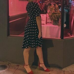 Vintage 1950s polka dot dress